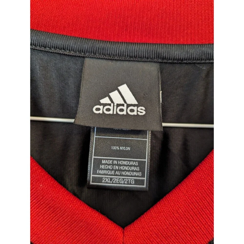 Adidas Football Jersey Black/Red Men's Size 2XL